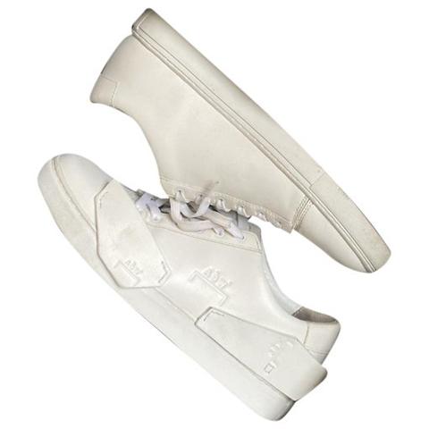 Leather low trainers