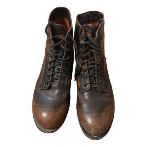 Leather boots