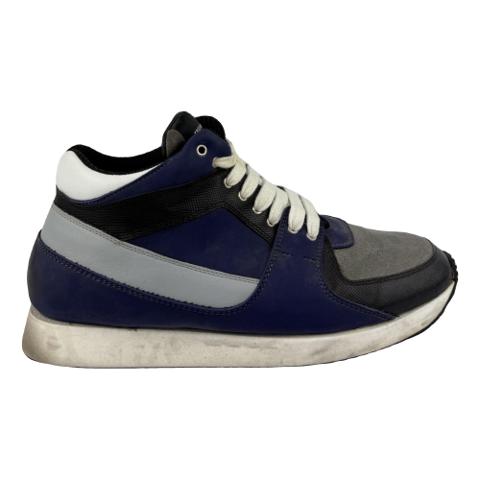 Leather high trainers