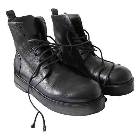 Leather lace up boots