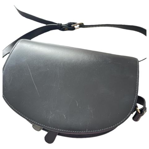 Demi-lune leather crossbody bag