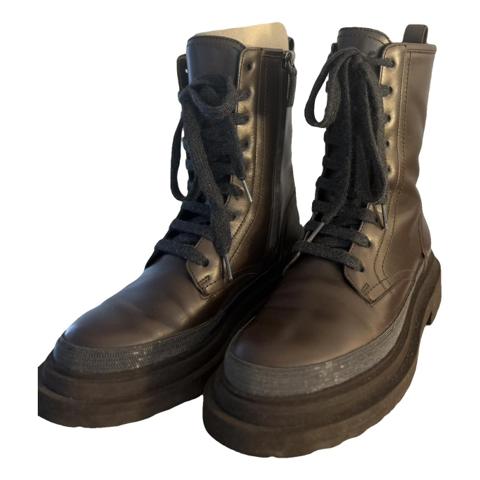 Leather boots