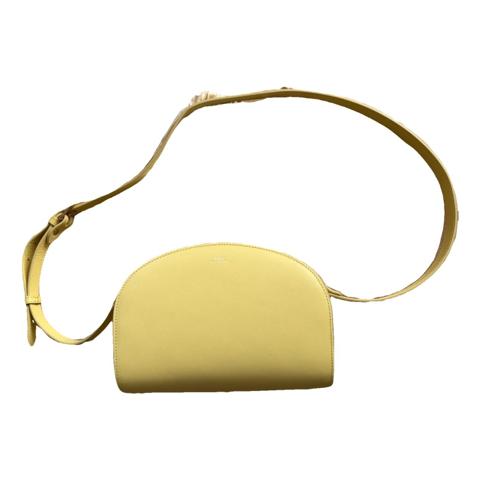 Demi-lune leather crossbody bag