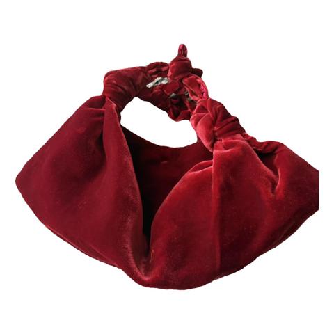 Ascot velvet clutch bag