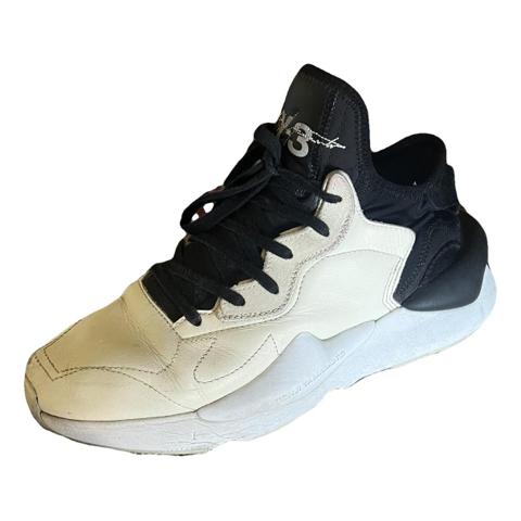 Pony-style calfskin low trainers