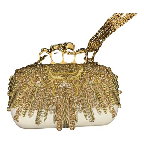 Knuckle silk clutch bag