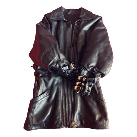 Leather biker jacket