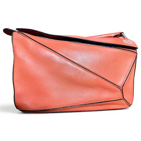 Puzzle leather weekend bag
