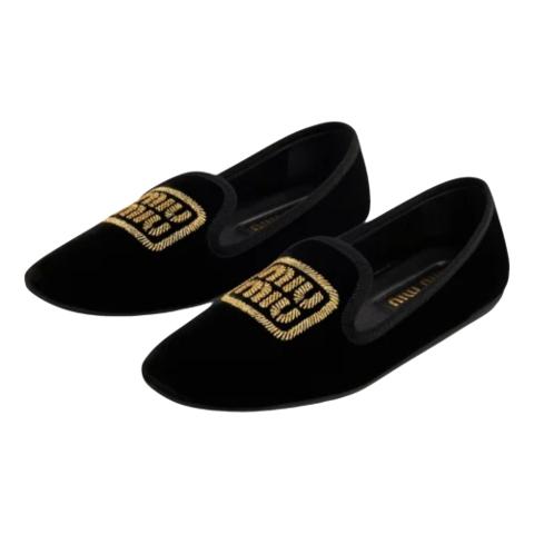 Miu Ballet velvet ballet flats