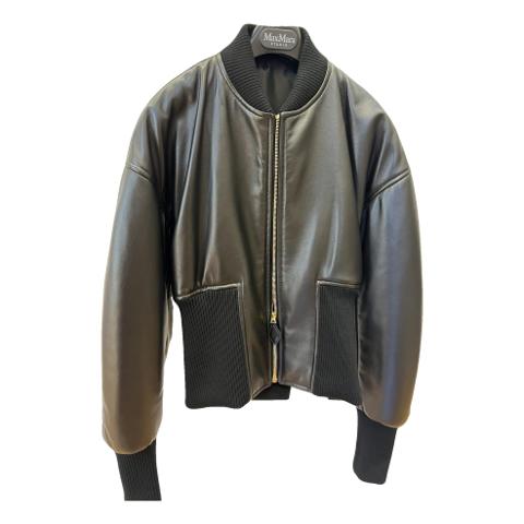 Leather biker jacket