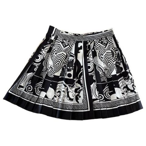 Silk mini skirt