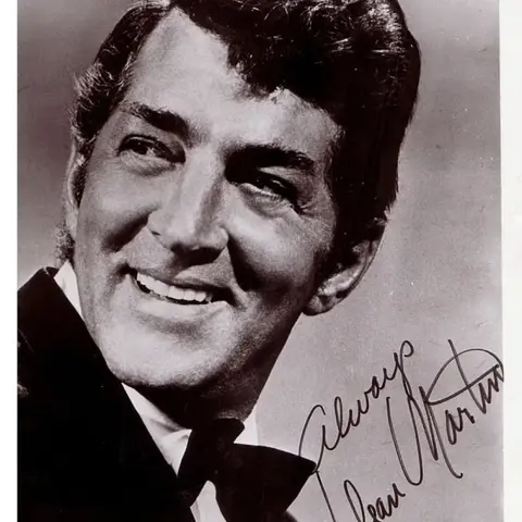 DEAN MARTIN AMERICAN ACTOR & SINGER PREPRINT AUTOGRAF PHOTOGRAPH FOTO