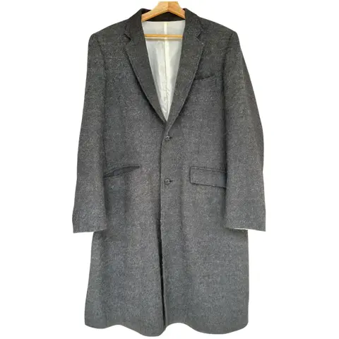 FW17 Sulvam Raw-Edge Layered Wool Chester Coat