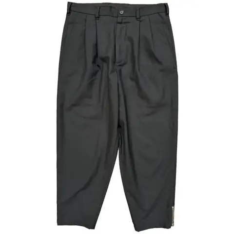 SS22 Ground Y by Yohji Yamamoto T/W Gabardine Hem Zipper Pants