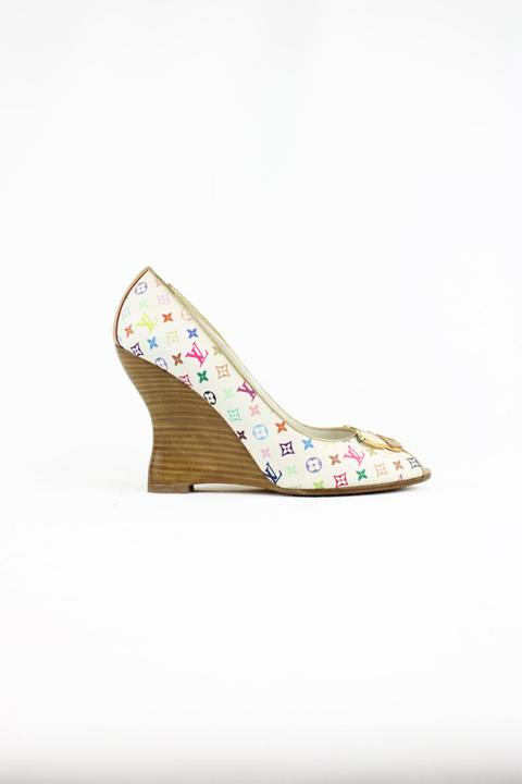 Takashi Murakami Monogram Multicolore Butterfly wedge EU size 39