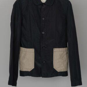 tricot COMME des GARCONS 1994 AW Polyester Bicolor Dyed Rounded Collar Shirt Jacket