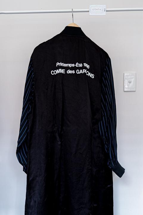 CDG satin long shirt / staff coat