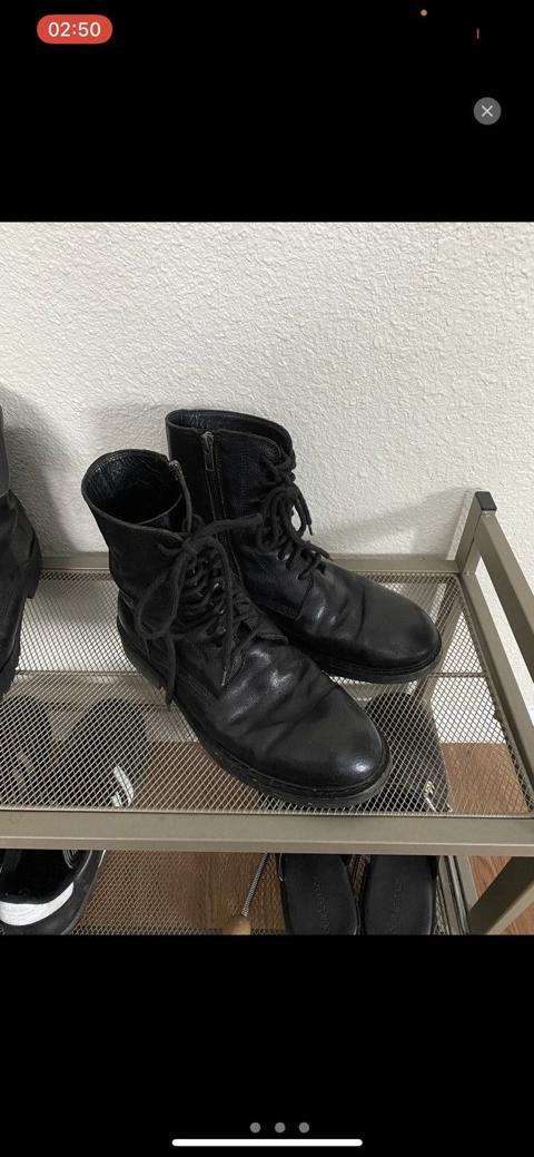 Ann Demeulemeester zip combat boots