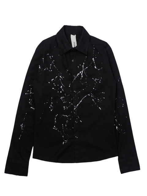 Piant Splatter Effect Cotton Black Shirt