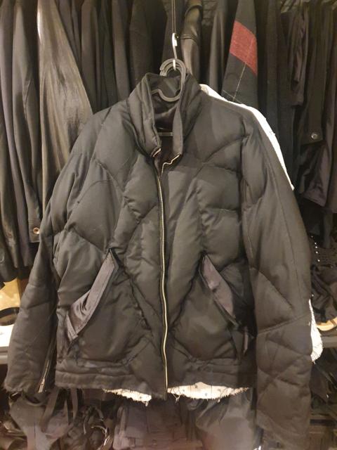 sulvam raglan down jacket wool gabardine