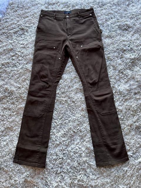 Vuja De 003 Back Zip Double Knee Work Pants Brown