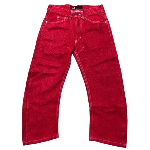 Andrew Mackenzie Red Denim Curve Jeans