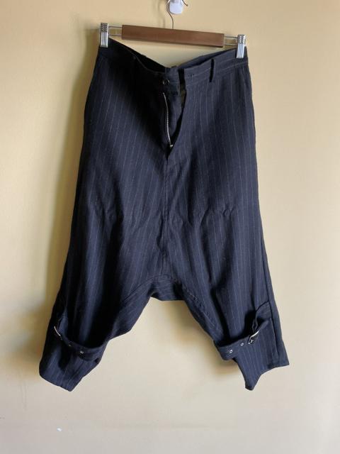 Wool cropped drop crotch wool trousers