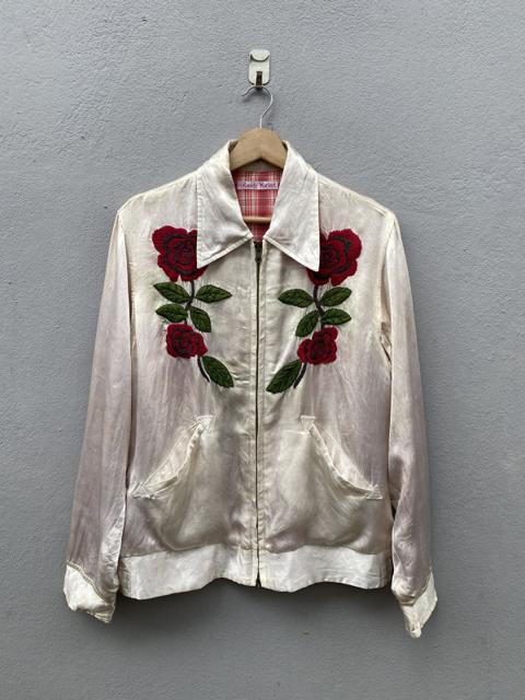 💥RARE💥HR-MARKET Embroidered Floral Satin Reversible Jacket