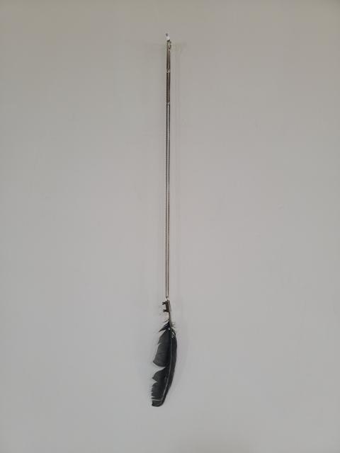 Ann Demeulemeester Silver Necklace Black Feather