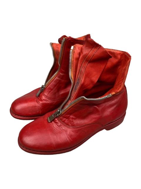 Guidi 210 front zip red boots