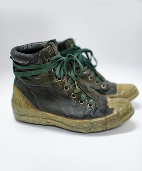 Drip Sneakers (AM/2524), BLACK w/Green Drip