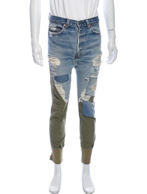 Tent skinny denim distressed
