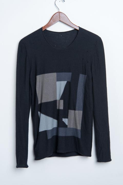 Geometric Knit Black