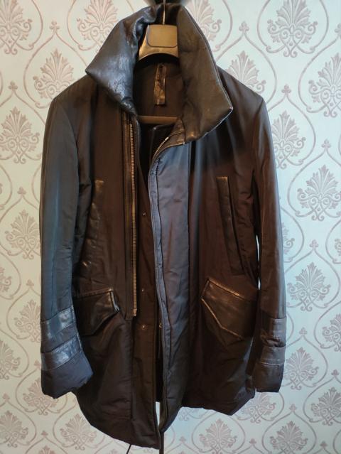 Jan & Carlos Leather / nylon coat.Like Rick Owens or Julius