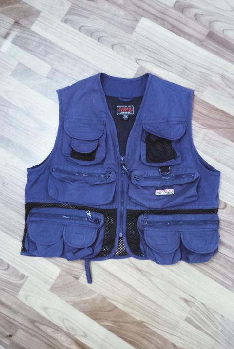 vintage multi pocket cargo vest
