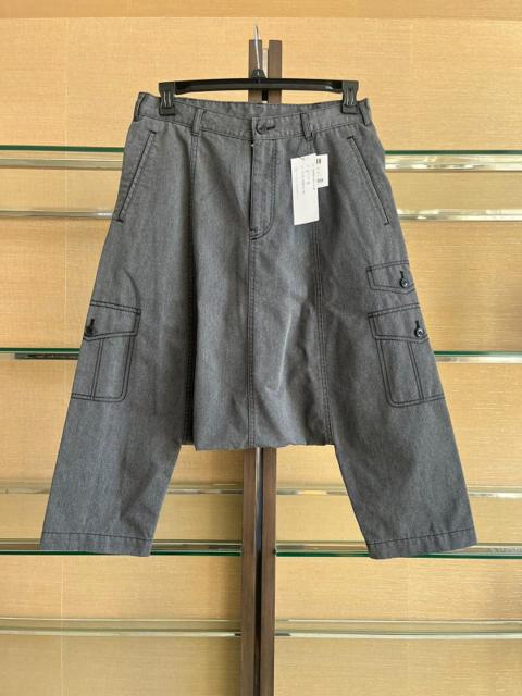CDG Black Drop Crotch Pants in Washed Black