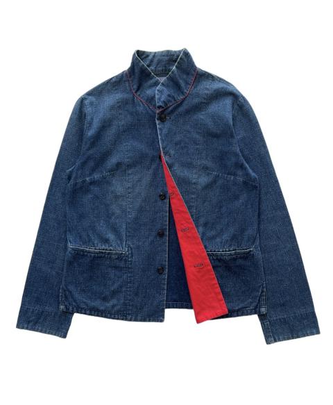 Blue Blue Arigato Japan Pure Indigo Mandarin Colar