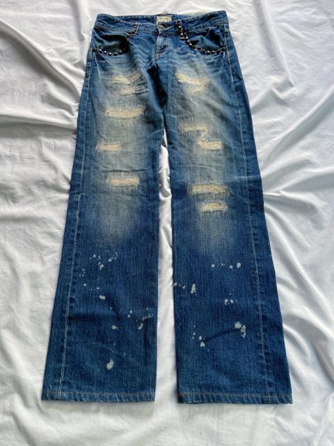 COOK JEANS #E99 DISTRESSED PUNK DENIM