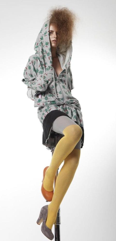 Bernhard Willhelm SS11 Cherry Weed print hoodie