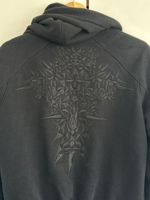 Gareth Pugh Geometric Triple Black Embroidered Hoodie