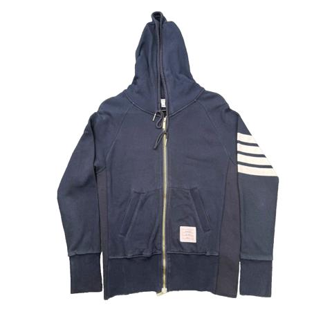 Thom Browne 4-Bar Zip Hoodie Navy Size 2 MJT077AK5140