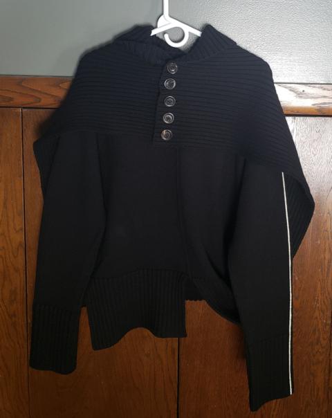 Tattoo Sweater w/ Convertible Cape Skirt