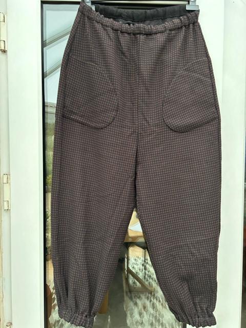 Oversized Reversible Polka Dot Wool Pants
