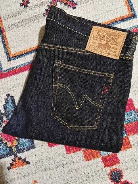 Iron Heart 666S-21 21oz Slim Straight Mid-Low Jeans 38