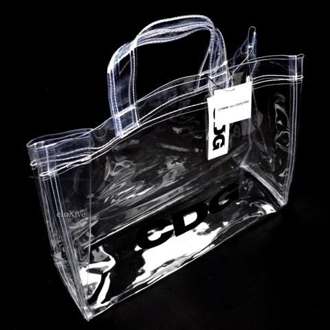 CDG Logo Clear Transparent Plastic PVC Vinyl Tote Bag DS