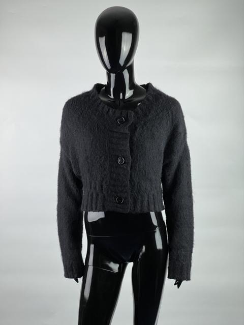 John Galliano Black Mohair Cropped Cardigan