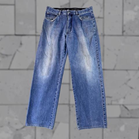 Ermenegildo Zegna Jeans Mens 32 Blue Med Wash Made in Italy Straight Regular Denim 35 (Fits 32x28.5)