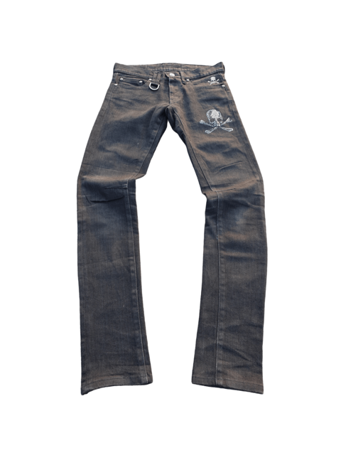 ROEN swarovski skull studded jeans