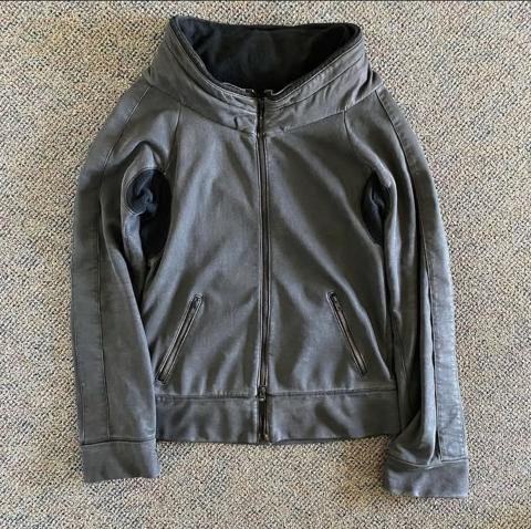 L.G.B (Le Grand Blue) Bono Boxing over-dyed zip sweatshirt