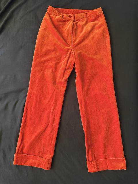 Romeo Gigli Micro-Textured Velvet Cuffed In Vibrant Orange